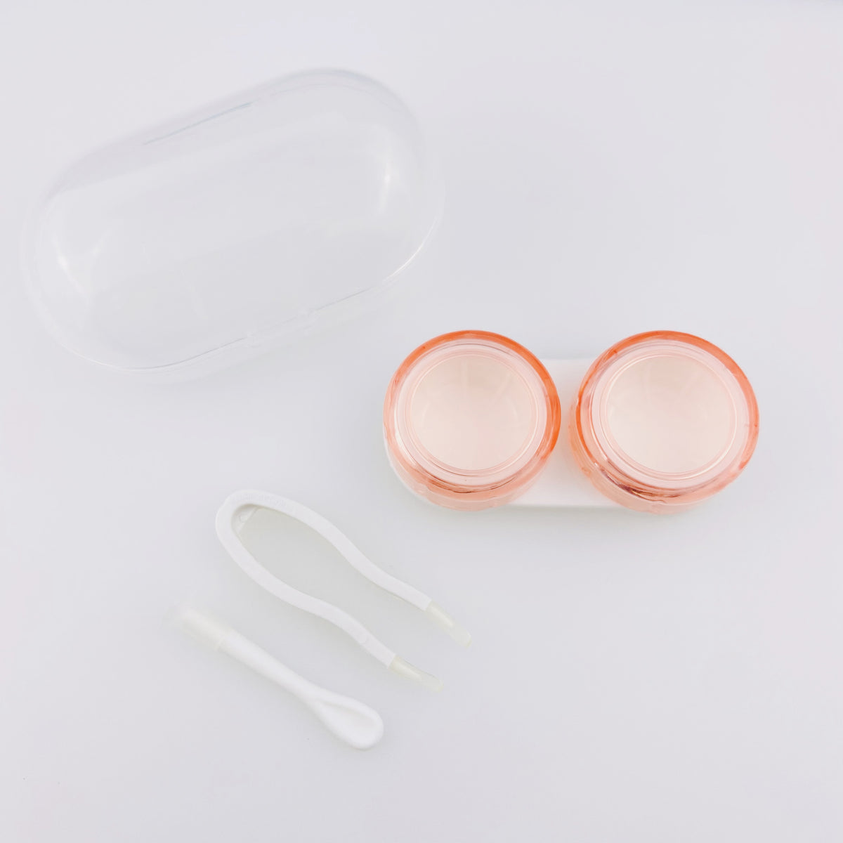 RESTOCKED! Transparent Colour Contact Lens Case Kit Des Optics Group