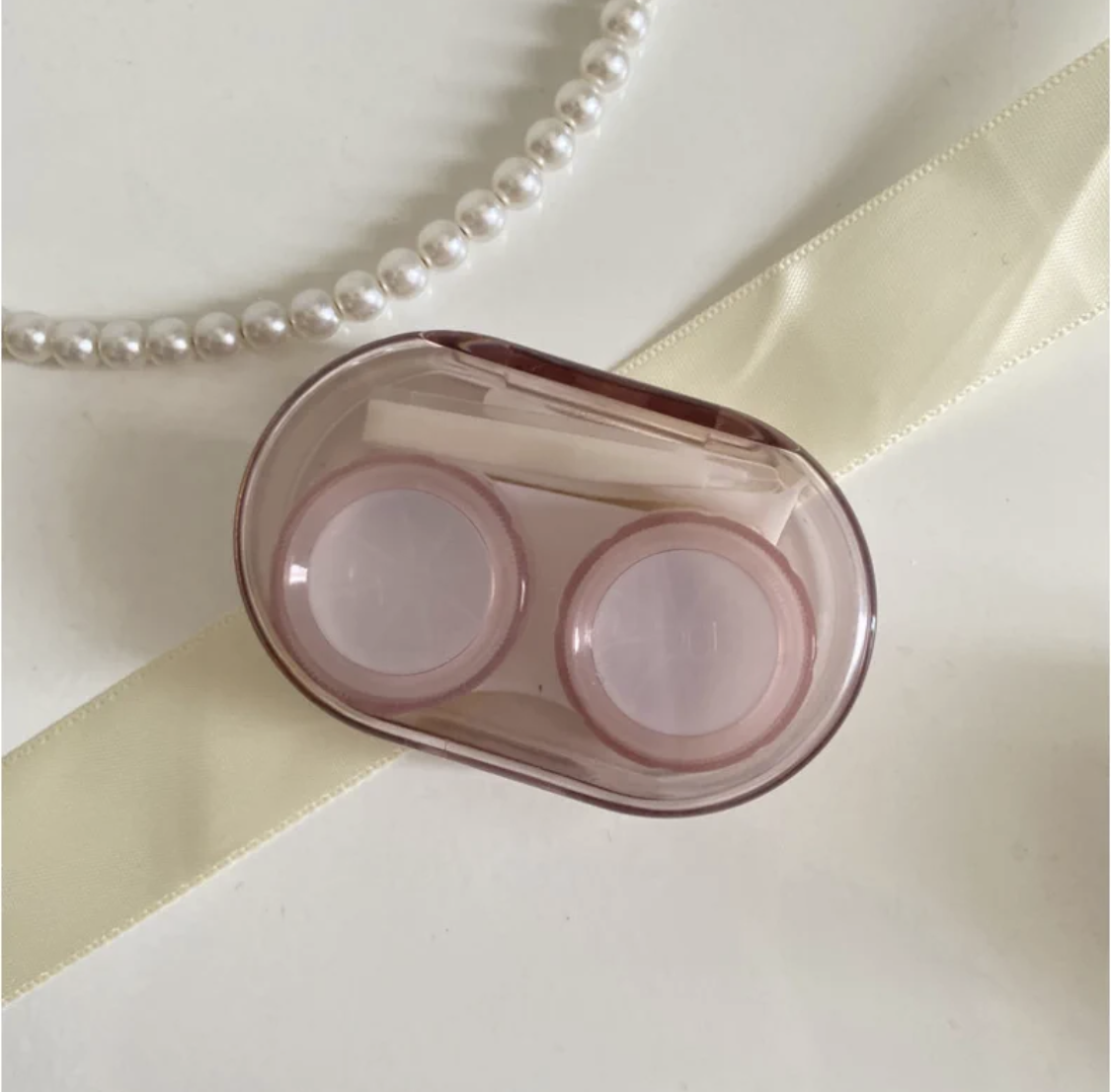 RESTOCKED! Retro Clear Contact Lens Case Kit Des Optics Group